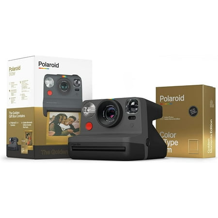 UPC: 9120096772658 | Polaroid Originals Now i-Type Instant Camera  Black and Golden Gift Set w/ Color Film