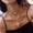 Color1, variant on PISONIC 2‑Layer Irregular Gold Necklace Set,Textured Cross Pendant & Wavy Choker for Women