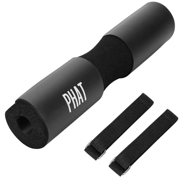 PHAT Exercise Foam Barbell Pad for Hip Thrusts, Squats and Lunges- Most  Comfortable Bar Pad with Straps 