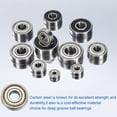 thumbnail image 4 of Uxcell 10 Pcs 608ZZ Deep Groove Ball Bearings 8x22x7mm Double Shield Bearings C3, 4 of 5