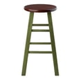 thumbnail image 4 of Tabouret de comptoir de 24 po Ivy Vert rustique avec siège Noyer, 4 of 6