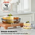 thumbnail image 4 of Pyrex Sculpted Tinted Square 8x8 Glass Baking Dish, Smoke, 4 of 8