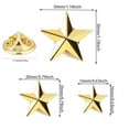 thumbnail image 2 of WMGHA 20 Pieces 5 Point Star Badge Gold Lapel Pin for 4th of July Memorial Independence Day Celebration Veterans Day Party Labor Theme Party Costume Decorations(Gold), 2 of 6