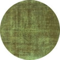 thumbnail image 1 of Ahgly Company Indoor Round Oriental Turquoise Blue Industrial Area Rugs, 7' Round, 1 of 4