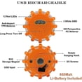 thumbnail image 3 of 3-Pack USB Rechargeable LED Road Flares: Essential Emergency Lights for Roadside Safety, 3 of 4