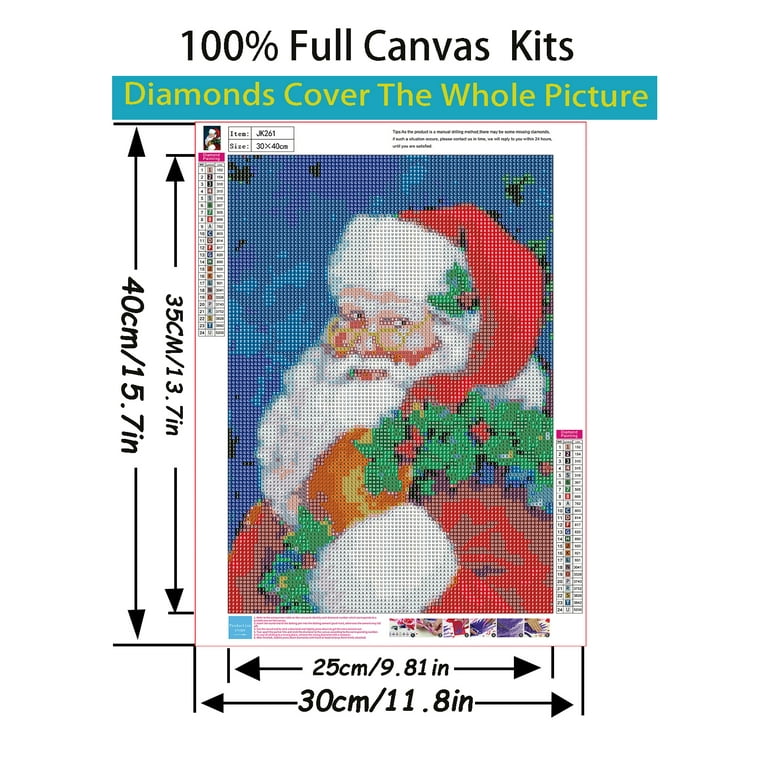 Christmas 5D Diamond Art Kits for Adults Beginners,DIY Winter