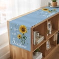thumbnail image 6 of Table Runners 70 Inches Long Dress Scarves, Light Blue Sunshine Sunflower Farmhouse Coffee/Dining/Kitchen Table Decor, Holiday Table Runner, Pastoral Bees Farmhouse Floral 13x70 Inch, 6 of 9