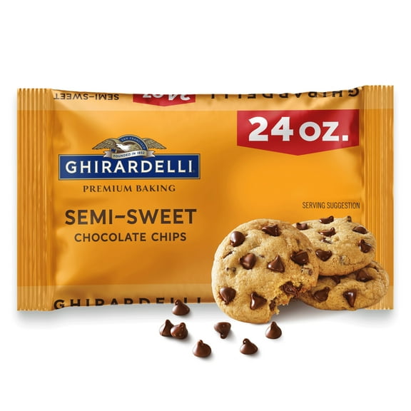 GHIRARDELLI Semi-Sweet Chocolate Premium Baking Chips Chocolate Chips for Baking, 24 oz Bag