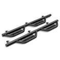 thumbnail image 1 of N-Fab Nerf Bar 315418512 RS Series; With Drop Down Steps; 2 Inch Round Bent; Black Textured Powder Coated; Steel; Without End Caps; Rocker Panel Mount, 1 of 3