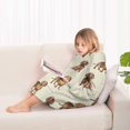 thumbnail image 4 of Dachshund Footprint Blanket Hoodies for Kids 6-13YR Oversize Wearable Blanket Hoodies for Boys Girls Teens, 4 of 7