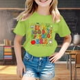 thumbnail image 2 of SXcggal One Mode Enfants T-Shirt Décontracté Imprimé Col Rond Manches Courtes Ample Mignon Confortable Beaux Hauts Filles, 2 of 4