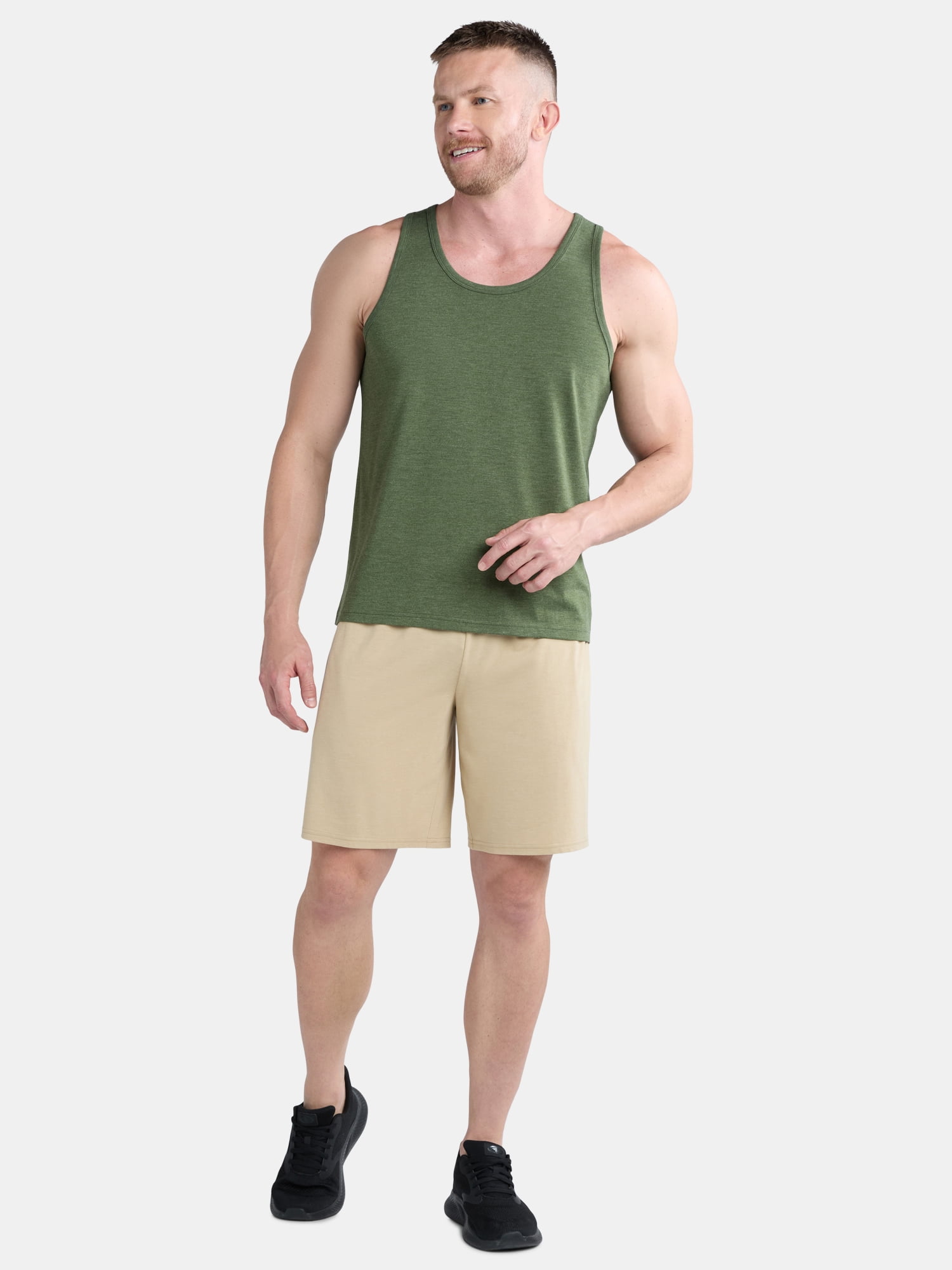 Athletic Works Men's and Big Men's Tri-Blend Active Shorts, 7" Inseam, Sizes S-5XL