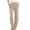 H#02-Beige, variant on Hudaneo Ladies Travel Casual Linen Pants Elastic Waist Drawstring Pockets Straight Leg Trousers, S-XXXL