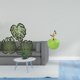 thumbnail image 2 of Decoración de pared de madera con hojas de palma tropicales y escultura de cerámica. Adorno creativo de arte selvático para el hogar, cafetería, estud, 2 of 7