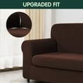 thumbnail image 4 of CHUN YI Stretch 2-Piece Checks Sofa Cover with Cushion Cover Slipcover, 4 of 6