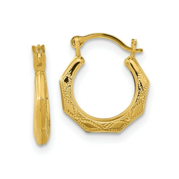 FJC Finejewelers 14 kt Yellow Gold Hoop Madi K Hinged Earrings 13 mm x 12 mm