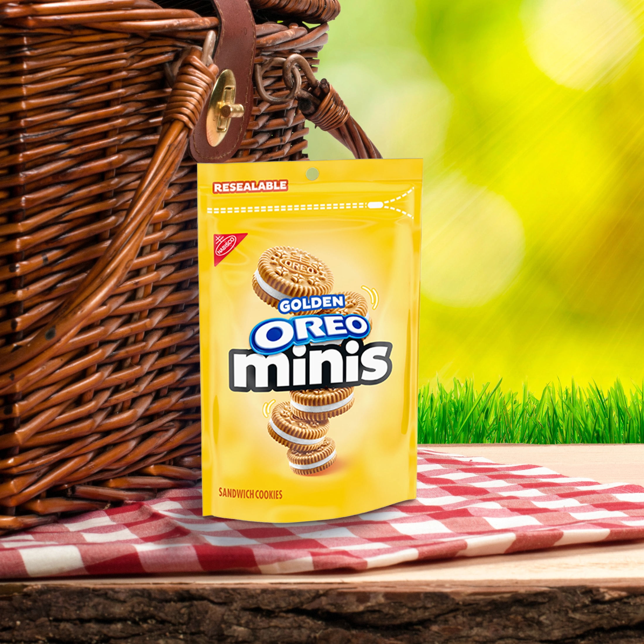 OREO Minis Golden Sandwich Cookies, 8 oz