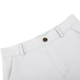 thumbnail image 4 of Big Kid Girls' School Uniform High Waisted Bootcut Pants, Elastic Waistband with Button Closure, Twill Material White 9-10 Years, 4 of 7