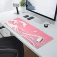 thumbnail image 5 of Pink Japanese Anime Gaming Mouse Pad XL Cute Kawaii Aesthetic Wave Extended Big Large Desk Mat Non-Slip Rubber Base Stitched Edge Long Keyboard Mousepad for PC Computer Laptop,31.5×11.8 in, 5 of 6