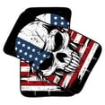 thumbnail image 7 of Uourmeti Horror Skull American Flag Car Floor Mats Front Anti-Slip Foot Mat All Weather Universal Fit for Auto Cars Sedan SUV Automotive Interior, 7 of 7