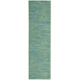 thumbnail image 3 of Nourison Essentials Easy Care Blue Green 2'2" x 12' Area Rug, (2x12), 3 of 8