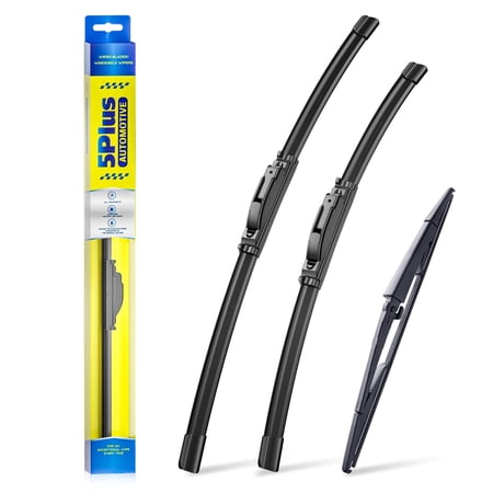 5 PLUS Silicone + Water Repellent Windshield Wiper Blades Compatible with Kia Soul 2019-2010 / Kia Sorento 2015-2011 Windshield Wipers,All-Seasons Wiper blades-OEM Quality