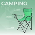thumbnail image 2 of Sillas Plegables para Camping Pesca Playa y Exteriores de Lona Impermebale con Porta Vaso Ligera Sillas para Exterior Ergonomica con Estructura de Acero y Funda Transportadora Set de 2 Sillas (Verde), 2 of 5