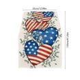 thumbnail image 3 of Independence Day Table Runner 250th Anniversary Polyester Decorative Tablecloth Multicolor Heart Print, 33x120cm or 33x183cm, 3 of 6