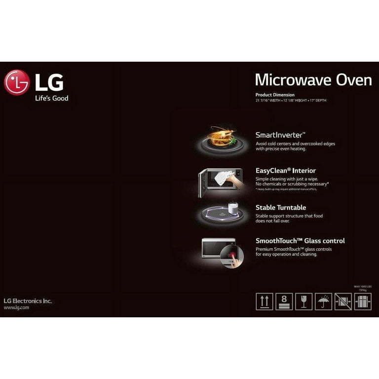 LG NeoChef Comptoir Micro-onde Tactil combiné 23 L 1150 W Noir : :  Cuisine et Maison