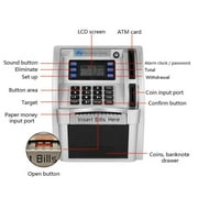 Black ATM Savings Bank, Mini Kids ATM Savings Bank for Real Money, ATM Machine Saving Bank for Kids Boys Birthday Children ATM Bank Practical Operational Educational Toys