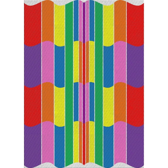 Ahgly Company Machine Washable Indoor Rectangle Transitional Pink Violet Pink Area Rugs, 8' x 12'