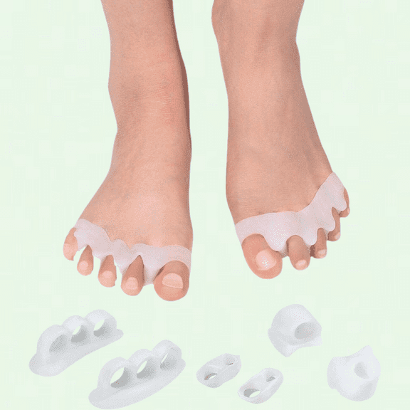 Toe Separators and Toe Corrector for Bunions, 4 Pairs Toe Straighteners for Pain Relief, Toe Alignment for Women and Men