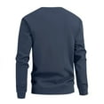 thumbnail image 3 of Lorytime Crewneck Sweatshirt Men Tight Solid Breathable Pullover Long Sleeve Tops Fashionable Outerwear Blue L, 3 of 5
