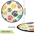 thumbnail image 3 of Coolnut Colorful Dog Paws Christmas Tree Mat Round Christmas Tree Stand Mat Decoration for Holiday Party Home Christmas Day Ornaments Floor Door, 28.3", 3 of 6