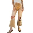 thumbnail image 1 of Kmbangi Jeans Évasés Taille Haute Classiques pour Femmes, 1 of 8