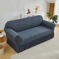 thumbnail image 1 of Granjero Gordo La funda elástica para sofá de sala de estar es fácil de instalar, funda protectora de muebles lavable, 1 pieza, estilo B, 2 asientos, 1 of 4