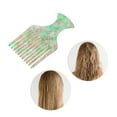 thumbnail image 5 of Unique Bargains 1 Pc Flat Handle Marble Hair Insert Comb Green Acetate Sheet, 5 of 5
