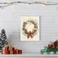 thumbnail image 5 of P&L Art Classic Christmas Wreath Canvas Wall Art, Festive Holiday Decor with Lights & Pinecones, Framed Canvas Print, 5 of 8