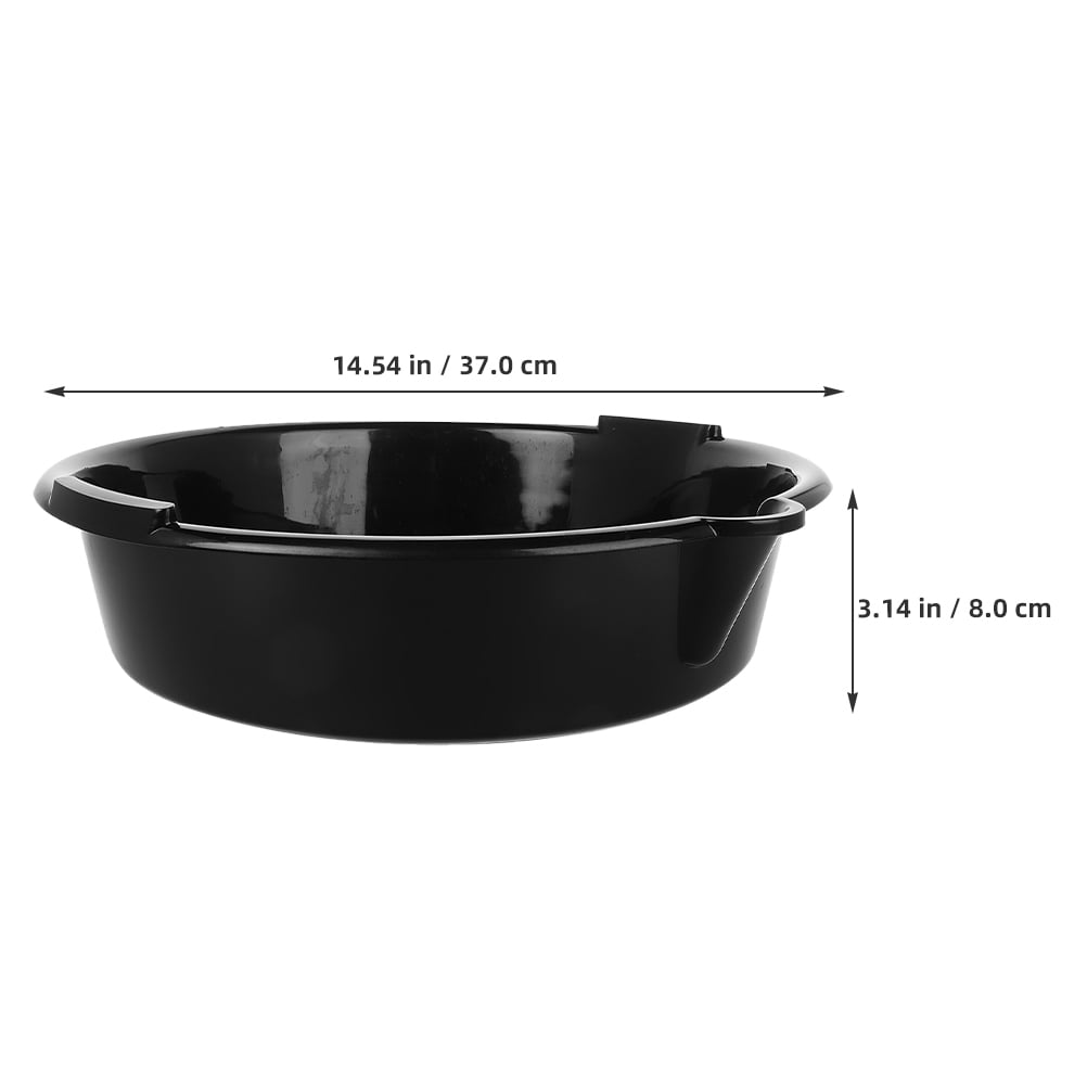 Supvox 2-Pack Reusable Oil Catch Pan Black Plastic Drip Tray for Spill Prevention and Control