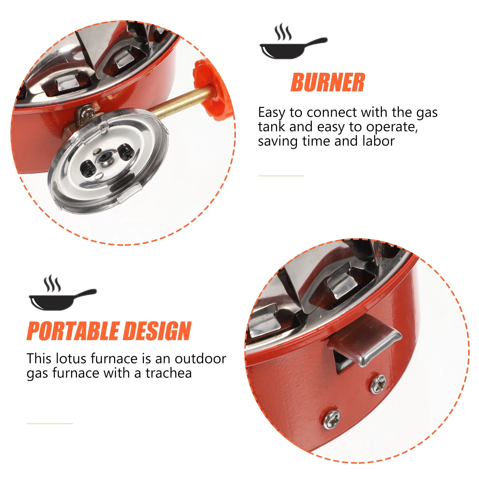 SKISUNO Silver Portable Lotus Design Windproof Stove for Camping Easy to Operate