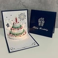 thumbnail image 3 of Tarjeta de feliz cumpleaños con música 3D, tarjeta de felicitación emergente, luz LED cálida, tarjeta de pastel de cumpleaños para niños, mamá, esposa, niño, niña, amigos, regalos, 3 of 4