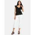 thumbnail image 4 of Time and Tru Women’s Ruffle Wrap Tank Top, XS-XXXL, 4 of 5