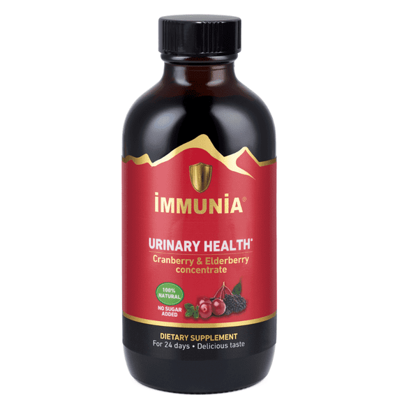 Fruitomed Immunia Urinary Health Herbal Supplement for Women and Men, Cranberry and Elderberry Concentrate, Natural Antioxidant Support, 4.05 fl oz (Pack of 1)