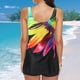 thumbnail image 3 of WILLBEST Trajes de Baño Natacion Mujer 2023 Traje de Baño Tankini de Dos Piezas Con Estampado de Esquina Cuadrada Dividida de Gran Tamaño Para Mujer, 3 of 7