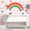 thumbnail image 3 of Pegatina de pared de arcoíris para niños, calcomanía artística de estrella para dormitorio infantil, decoración del hogar, 3 of 3