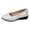 Silver, variant on Women Cute Ballet Shoes Round Toe Comfortable Flat Slip on Loafers Lightweight Formal Casual Evening Prom Dress Shoes Silver Size 7