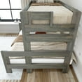 thumbnail image 3 of Plank+Beam Farmhouse Twin XL over Queen Bunk Bed for Adults Solid Wood, Driftwood, 3 of 5