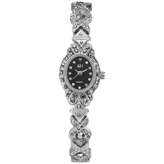 Avaner Women's rhinestone bracelet watch:Vintage flower dial Gothic Analog Quartz Watches
