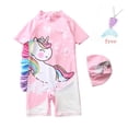 thumbnail image 2 of Traje de baño de una pieza para niñas, traje de baño de sirena arcoíris a la moda con espalda descubierta de unicornio, ropa de verano para niños zhangyuxiang unisex, 2 of 2