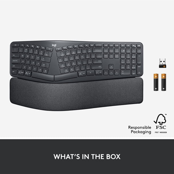 Logitech ERGO K860 Wireless Ergonomic Keyboard - Graphite - Walmart.ca